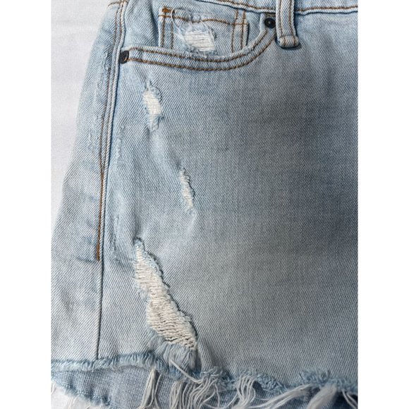 Hudson Gemma Cutoff Distressed Denim Shorts Size 25 - Picture 3 of 7
